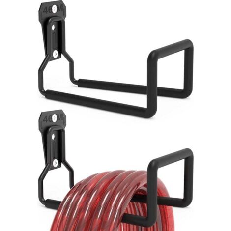 Carrete de manguera de jardín de metal resistente KZQ para montaje en pared: soporte duradero para manguera de exterior, almacenamiento práctico y sin enredos para el jardín.