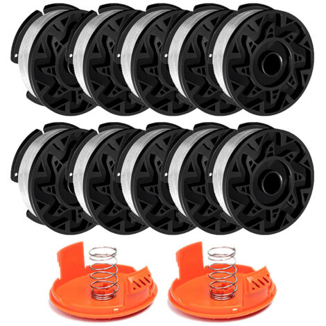 Carrete de repuesto AF-100 para desbrozadoras, hilo de corte transparente de 1,65 mm (0,065 pulgadas), cordón de nailon de 9 m (30 pies), compatible con la mayoría de las desbrozadoras.