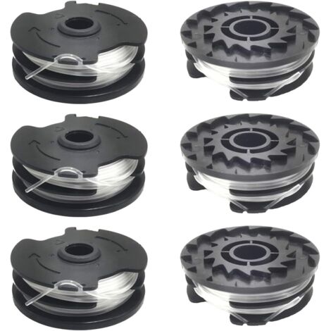 Carrete de repuesto de 6 piezas para cortacéspedes inalámbricos LIDL Parkside PRTA 20-Li A1 B1, PRT 550 A1, PRT 550 A2, PRT 550 A3, PRT 550 A5, PRTA 20-Li B2, PRTA 20-Li C3 (8,2 m, Φ1,65 mm)
