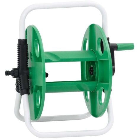 Carrete de rollo para manguera de pie acero verde 45 m 1/2" vidaXL