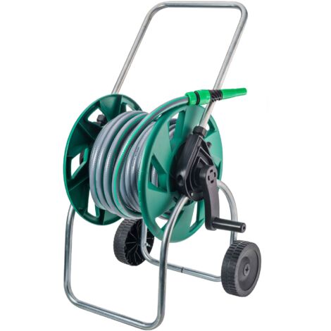 Carrete sobre ruedas con manguera de 15 mm 20 m