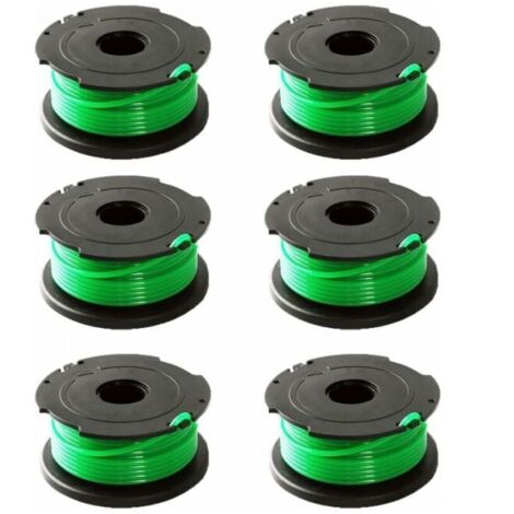 Carretes de hilo verde de 6 piezas para desbrozadora Black & Decker GL7033 GL8033 GL9035 A6482