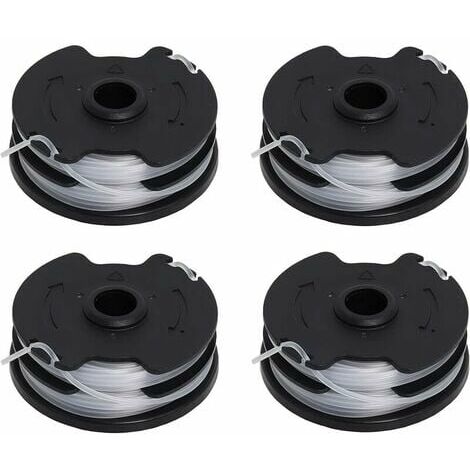 Carretes de repuesto para desbrozadora inalámbrica Parkside PRTA 20-Li C3 IAN351753, Pack de 4, Superma, negro
