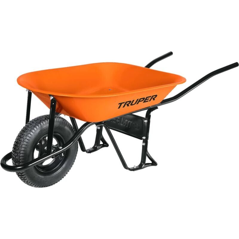 

Carretilla 65L metálica, llanta neumática, 580Kg