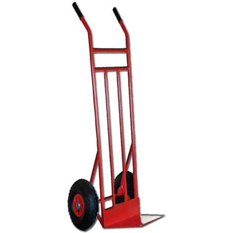 Carretilla almacén LAMS rueda neumática color rojo pala ancha HT1890