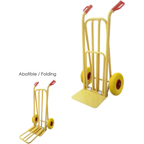 Carretilla Almacen Pala Abatible Ruedas Macizas