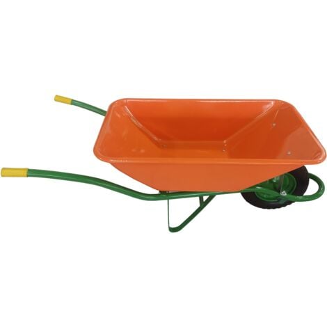 Carretilla Amarilla/Naranja Carretillo de jardín  100 litros