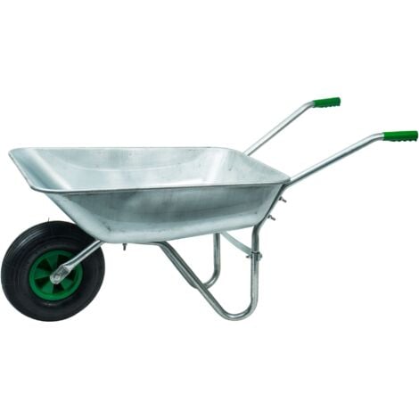 Carretilla de acero galvanizado con rueda inflada WERKA PRO
