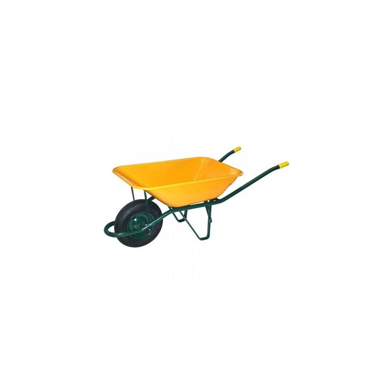 EDM - Brouette de chantier roue pneumatique europe jaune 90lt sanz