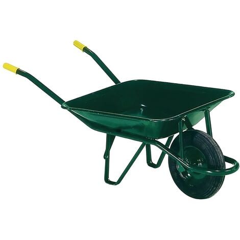 Carretilla obra verde metálica desmontada
