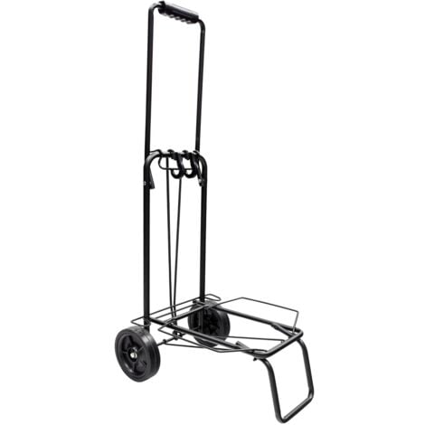 Carretilla plegable metalica de carga - porta maletas con cuerda elastica 93,5x33x44 cm. carro de transporte 50 kg.