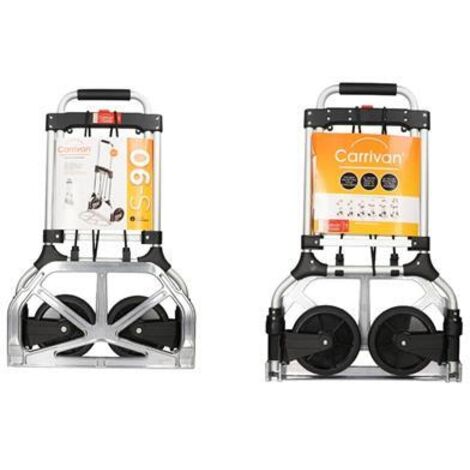 Carretilla plegable S-90 – Capacidad 300 kg – Ruedas todo terreno – Estructura de acero resistente – Carrivan