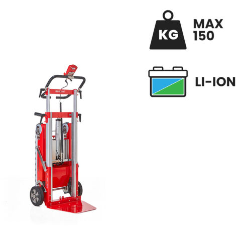 Carretilla sube escaleras eléctrica Buddy para transporte de muebles y mobiliario con batería de litio Superpower 150 kg