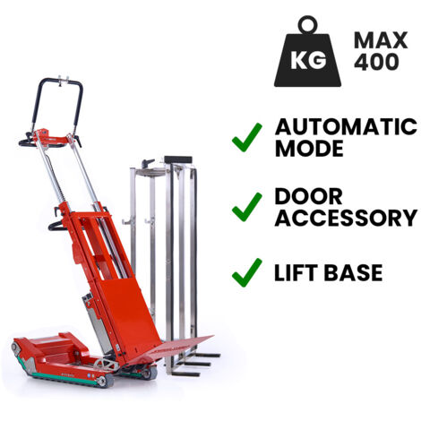 Carretilla sube escaleras eléctrica Skipper Lift para carpintería con elevación de carga batería AGM estándar 400 kg