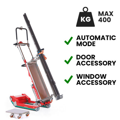 Carretilla sube escaleras eléctrica Skipper para carpintería batería AGM estándar base con ruedas giratorias 400 kg