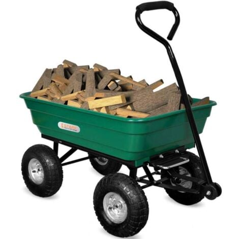STARK Carretto carrello ribaltabile da giardino legna erba e liquidi 380Kg Parcheron