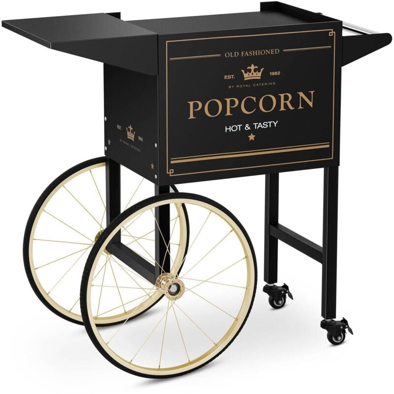 Carretto Per Macchina Per Pop Corn Carrello Pop-Corn Freni Scomparto Nero/Oro