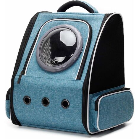 Carrier Backpack for Cat, Small Puppy and Rabbit, with Bubble Window - Space Capsule Shape - Airline Approved