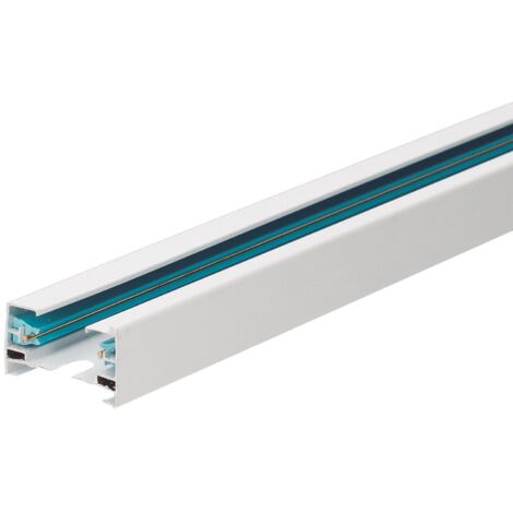 Carril 1M para foco monofásico Blanco