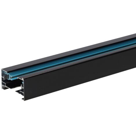 Carril 1M para foco monofásico Negro