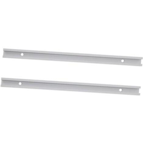 Carril en T de aluminio para carpintería: juego de 2 perfiles robustos con ranura abierta, fáciles de instalar para fijaciones y accesorios.