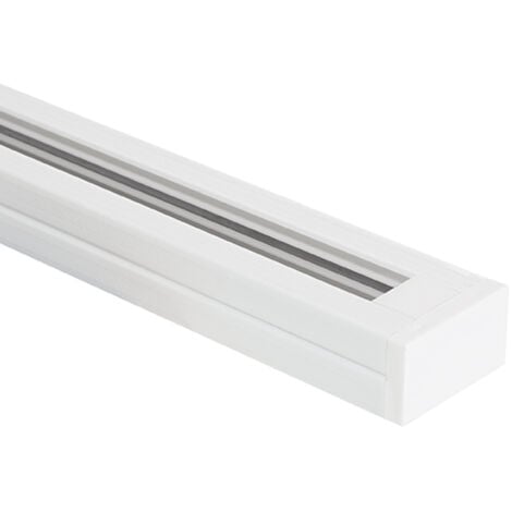 Carril Monofásico PC para Focos LED 1 Metro Blanco