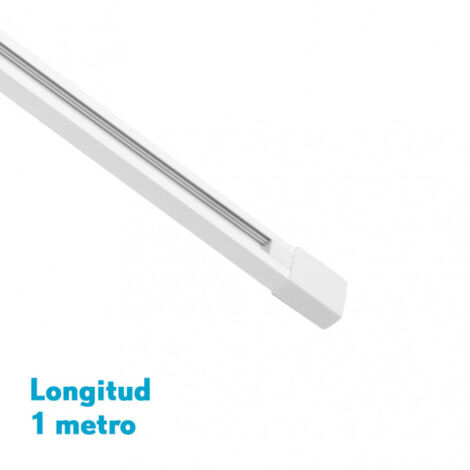 Carril para foco pindal blanco 1m  2 hilos 2x100x3,5 cm