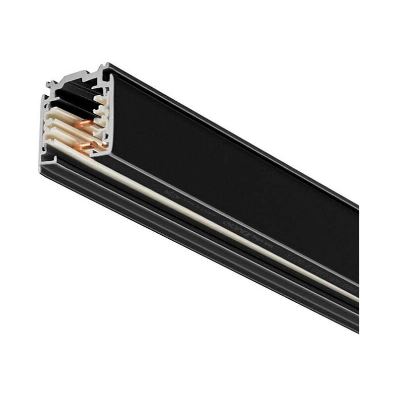 

Carril trifásico con conector, 1 metro, negro