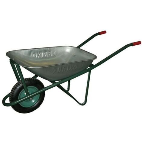 Carriola Brixo con Vasca Zincata e Ruota Pneumatica 80 lt