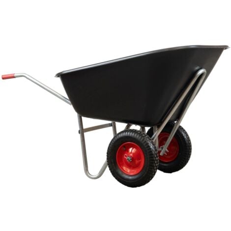 carriola da giardino eurogarden in acciaio zincato con vasca in polipropilene da 240 litri