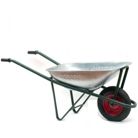 CARRIOLA GIARDINO EDILIZIA VASCA ACCIAIO ZINCATO CARICO 75Lt BPA ITALY