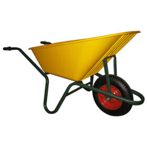 CARRIOLA SMONTATA C/VASCA IN PLASTICA 100 L GIALLO- 1,0 pz