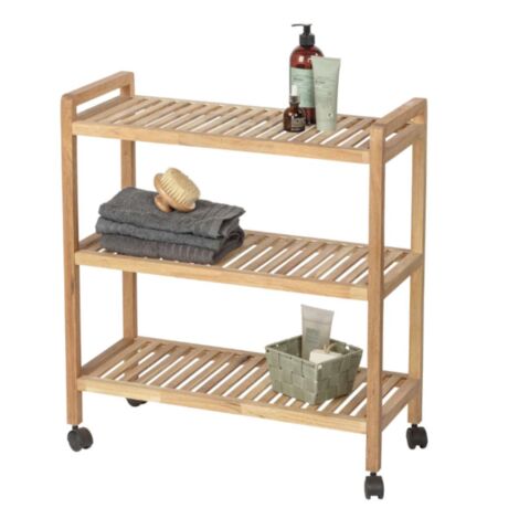 Carrito 3 estantes Norway - estante con ruedas para baño cocina y salón -