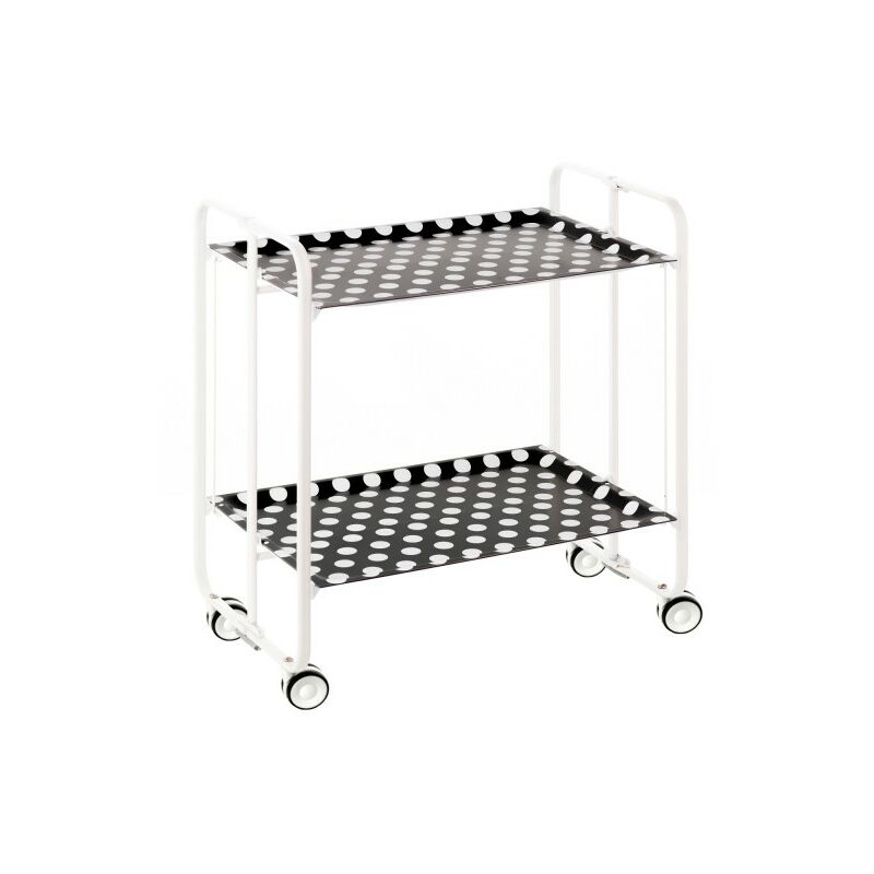 

Carrito auxiliar con ruedas BAUHAUS armazón metálico color blanco, 2 bandejas.,. Diseño y fabricación española. - Don Hierro