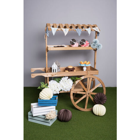 Carrito Candy Bar Madera Envejecida Strawberry