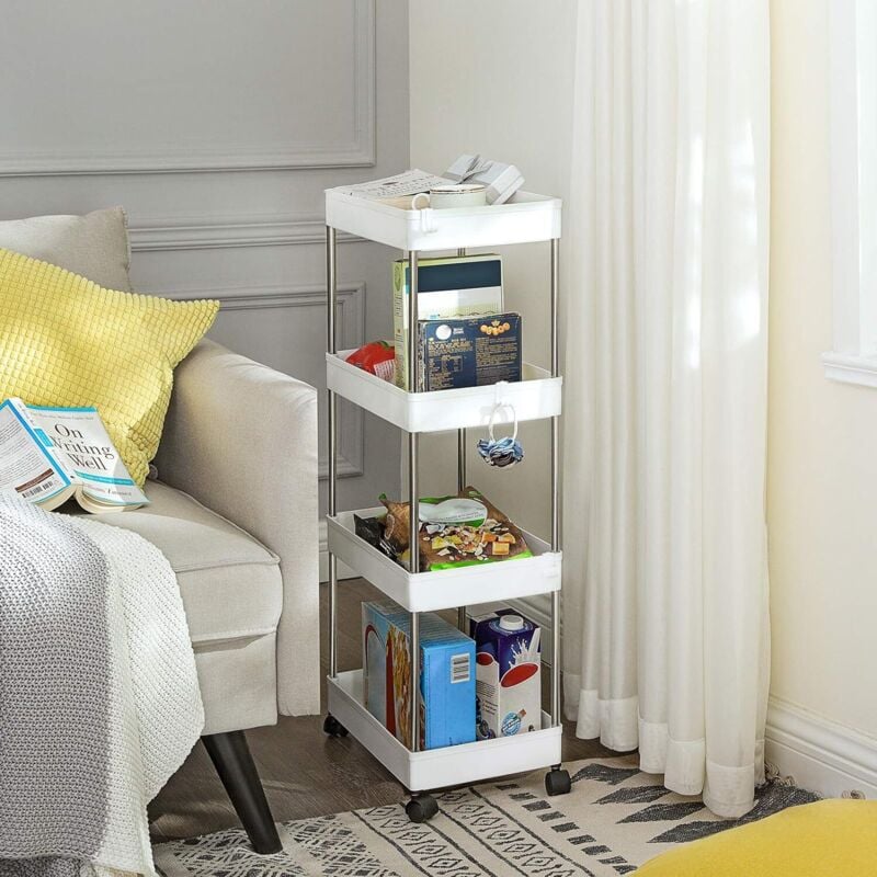 

Songmics - Carrito Con Ruedas Metálico De 4 Niveles