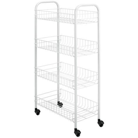 Carrito de 4 piezas recto Pisa 41x23 h 84 Metaltex
