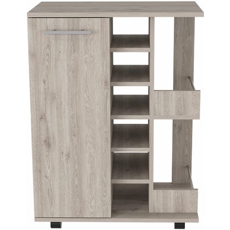 Carrito de Bar, Bar Cart, con botellero y ruedas