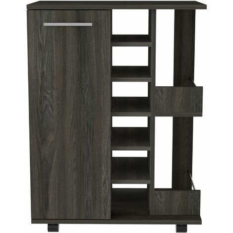Carrito de Bar, Bar Cart, con botellero y ruedas