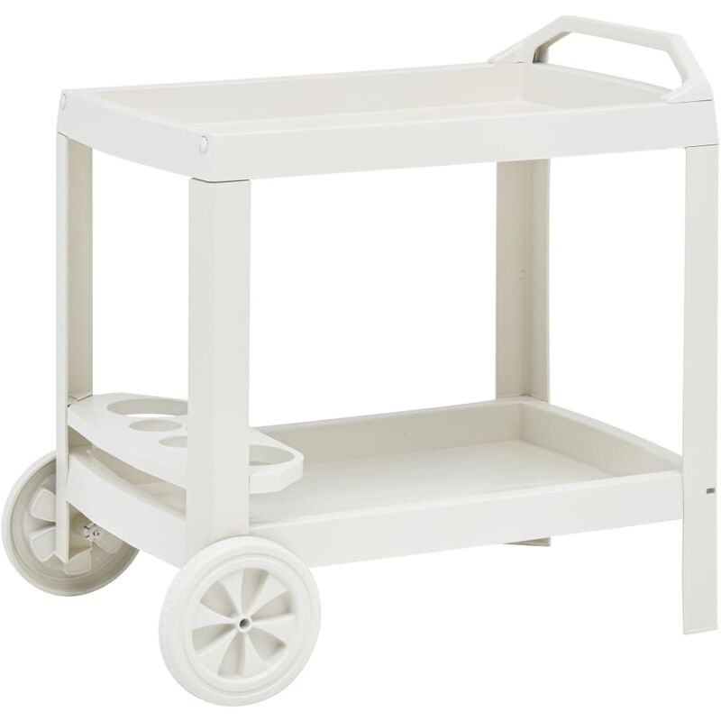 

Carrito de bebidas plástico blanco 69x53x72 cm