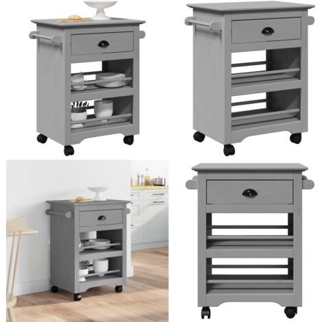 Carrito de cocina BODO gris 67,5x45x80 cm - Cocina - Almacenamiento