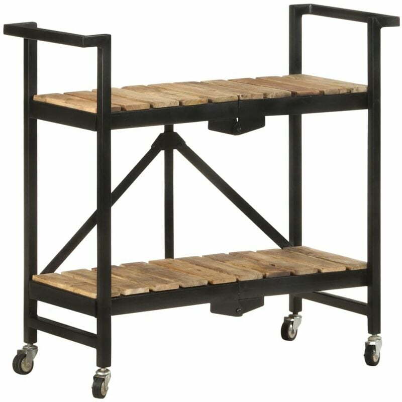 

Carrito de cocina de madera maciza de mango 87x36x81 cm