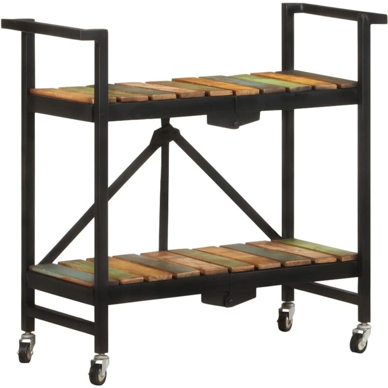 

Carrito de cocina de madera maciza reciclada 87x36x81 cm