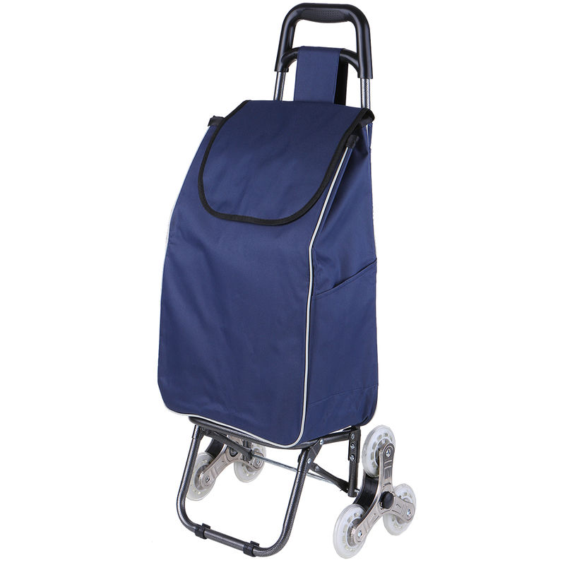 

Carrito de la compra Cesta plegable Bolsa de la compra carro portatil plegable de comestibles Cesta de acero inoxidable Cristal de ruedas de la