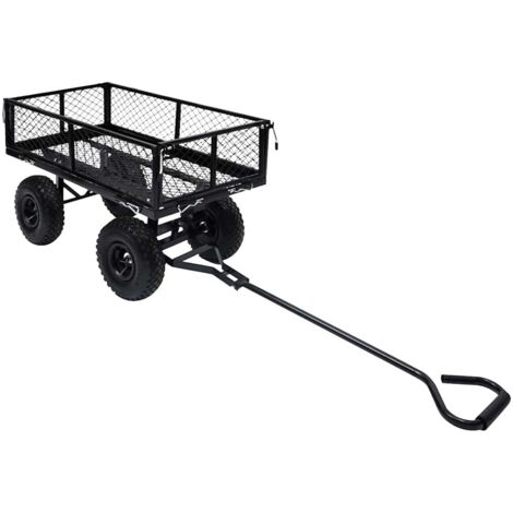 Carrito de mano de jardín negro 250 kg