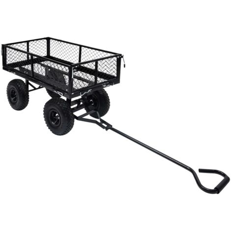 Carrito de mano de jardín negro 250 kg vidaXL