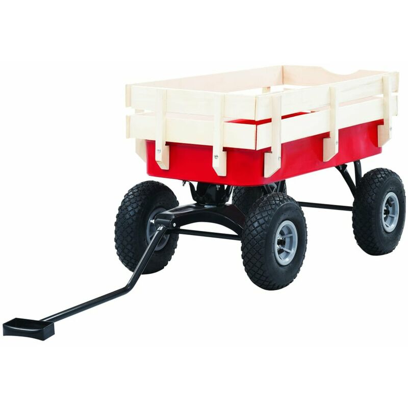 

Carrito de mano de jardin rojo 150 kg