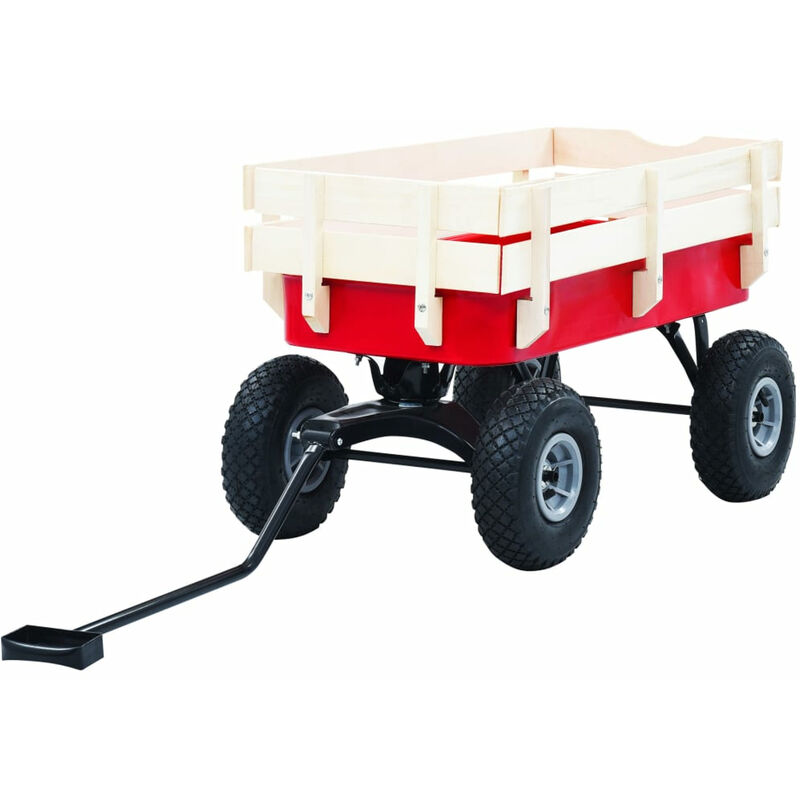 

Carrito de mano de jardin rojo 150 kg