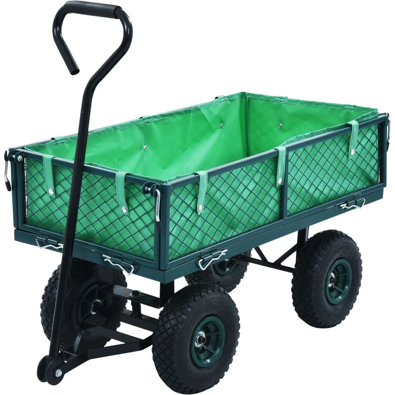 

Happyshopping - Carrito de mano de jardin verde 250 kg
