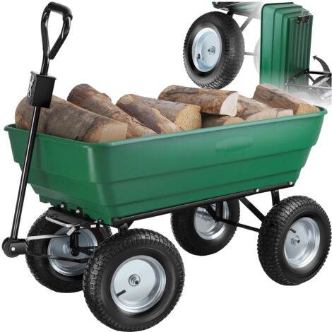 Carrito de mano Tumi 125 l con 300 kg de capacidad de carga - Carrito basculante, carrito de mano, carro de mano - verde